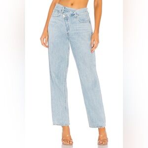Agolde Criss Cross Raw Hem Jean